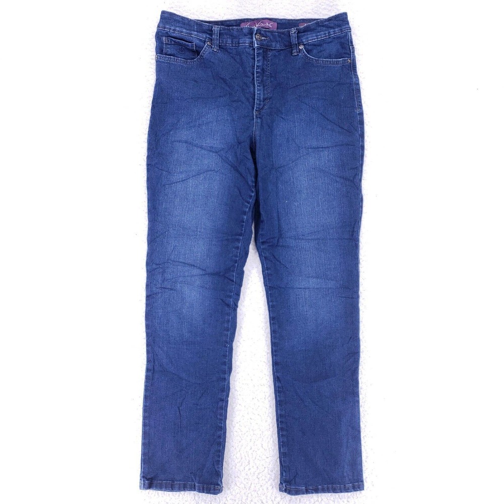 Gloria Vanderbilt Jeans Denim Cotton Womens SZ 10 Blue Straight Stretch VTG Slim